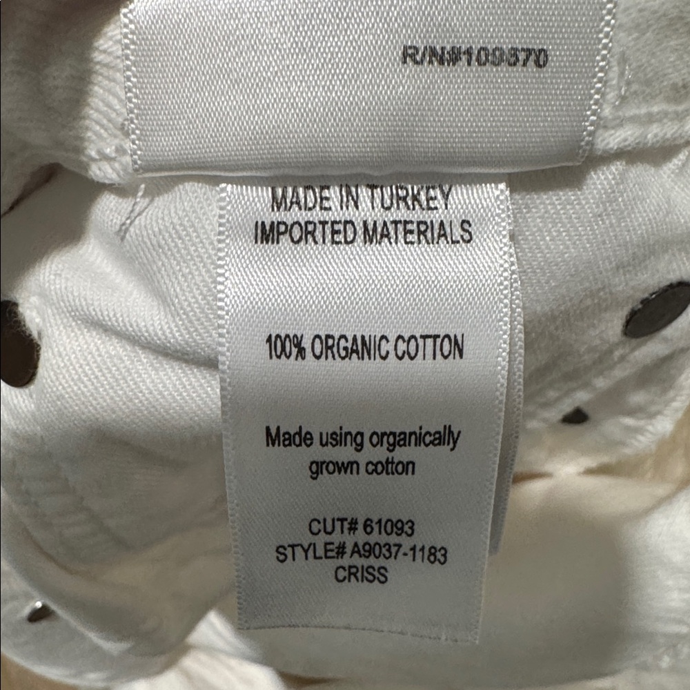 Agolde white button fly wide leg jeans Size 29 - Picture 7 of 9